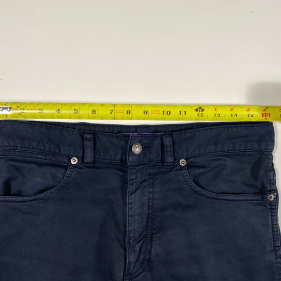 Ralph Lauren Purple Label Classic Slim Fit Stretch Chino Pants Navy mens 32x27.5 - Picture 10 of 12
